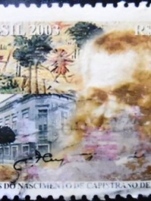 Selo postal do Brasil de 2003 Capistrano de Abreu U