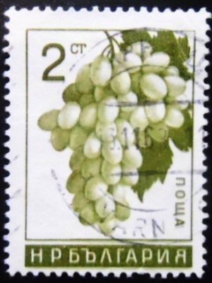 Selo postal da Bulgária de 1965 Grapes