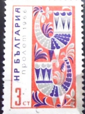 Selo postal da Bulgária de 1966 Birds U