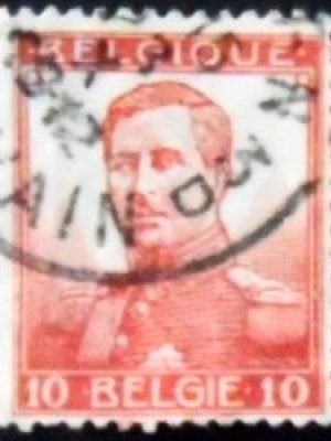 Selo postal da Bélgica de 1912 King Albert I 10 U sev