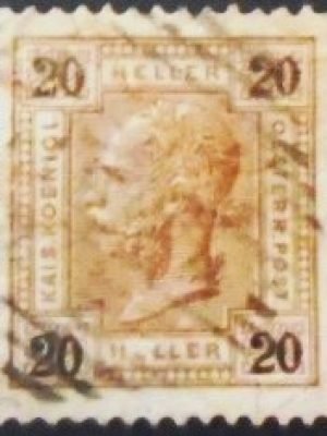 Imagem similar à do selo da Áustria de 1899 Emperor Franz Joseph 20 U sev