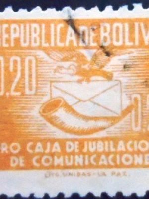 Selo postal da Bolívia de 1951 Transport workers U
