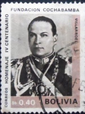 Selo postal da Bolívia de 1968 President G. Villarroel 0.40 U