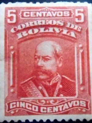 Selo postal da Bolívia de 1901 Narciso Campero 5 N