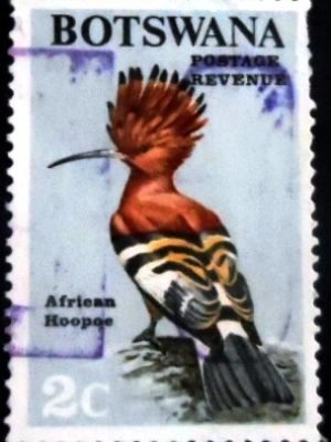 Selo postal de Botswana de 1967 African Hoopoe U