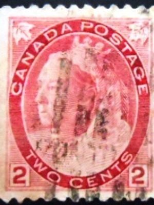 Selo postal do Canadá de 1899 Queen Victoria 2 IA U