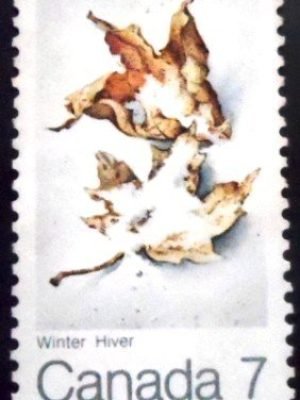 Selo postal do Canadá de 1971 Winter U