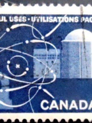 Selo postal do Canadá de 1965 Peaceful Uses of Atomic Energy U