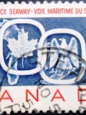 Selo postal do Canadá de 1959 Opening of St Lawrence Seaway U