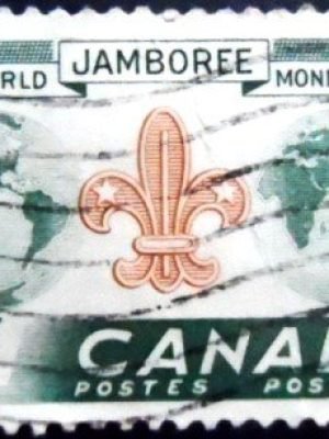 Selo postal do Canadá de 1955 8th World Scout Jamboree U
