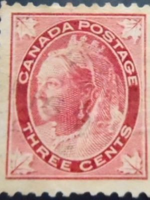 Selo postal do Canadá de 1898 Queen Victoria Maple Leaf 3 U