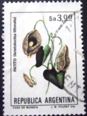 Selo postal da Argentina de 1983 Patito U