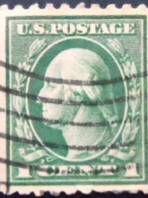 Selo postal dos Estados Unidos de 1916 George Washington 1 U