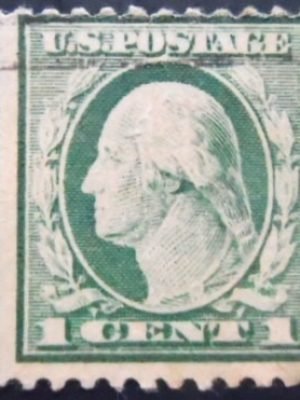Selo postal dos Estados Unidos de 1916 George Washington 1 e U