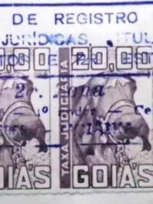 Selos Fiscais do Brasil de 1972 Taxa Judiciária Gado Zebu ZC 1 U
