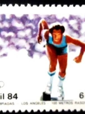 Selo postal do Brasil de 1984 100m Rasos N