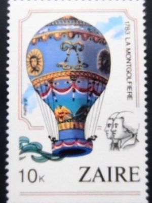 Selo postal do Zaire de 1984 Stratosphere Balloon