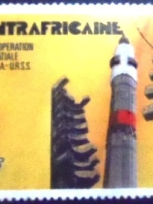 Selo postal da Rep.Centro Africana de 1976 Launch Tower MCC