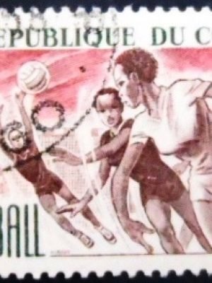 Selo postal do Congo de 1966 Handball MCC