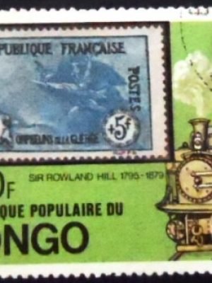 Selo postal da Rep do Congo de 1979 Sir Rowland Hill NCC
