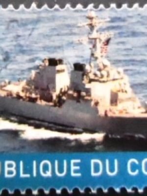 Selo Cinderela (Não Oficial) da République du Congo de 2017 Navios de Guerra 3 M