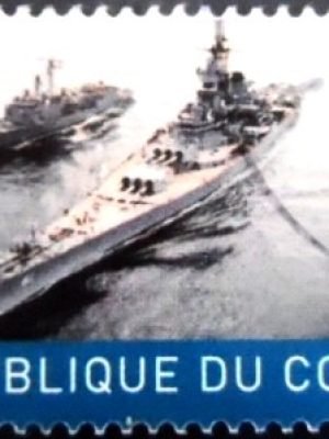 Selo Cinderela (Não Oficial) da République du Congo de 2017 Navios de Guerra 10 MCC