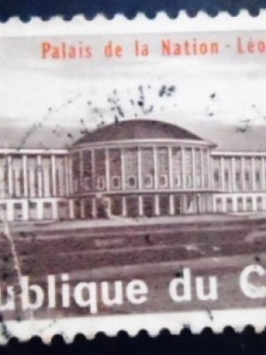 Selo postal da Rep Dem Congo de 1964 Palace of The Nation Léopoldville 6 U