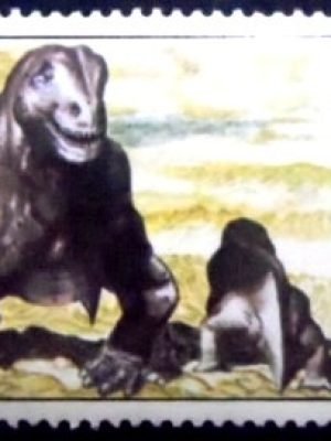 Selo postal da República do Congo de 1975 Moschops M