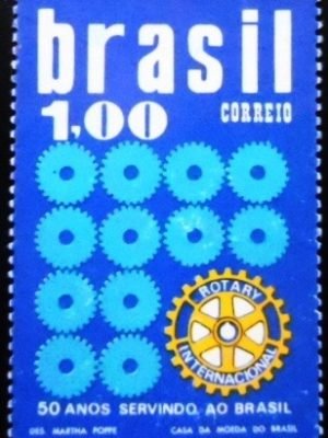 Selo postal do Brasil de 1973 Rotary Clube M