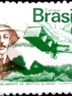 Selo postal do Brasil de 1973 Demoiselle N