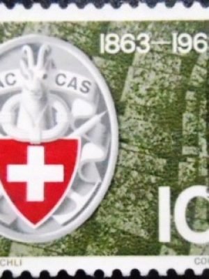 Selo postal da Suiça de 1963 Swiss Alpine Club (SAC) Badge U