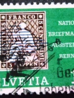 Selo postal da Suiça de 1965 Swiss Stamp Mi:CH 16 with Postmark U