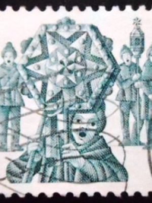 Selo postal da Suiça de 1977 Star Singer Bergün U sev