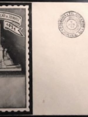Envelope Comemorativo de 1951 Centenário da Fundação de Joinvile EC