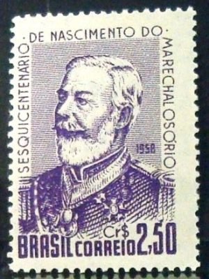 Selo postal do Brasil de 1958 Marechal Osório