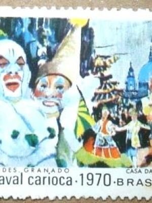 Selo postal do Brasil de 1969 Carnaval Carioca 20c - C 664 N