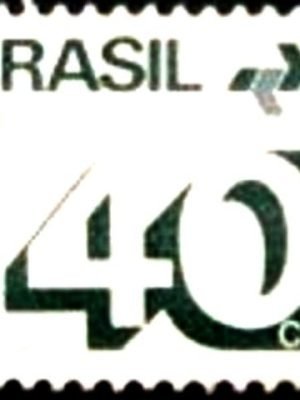Selo postal do Brasil de 1973 Cifra 40