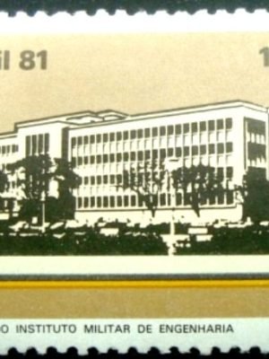 Selo postal do Brasil de 1981 Instituo Militar de Engenharia