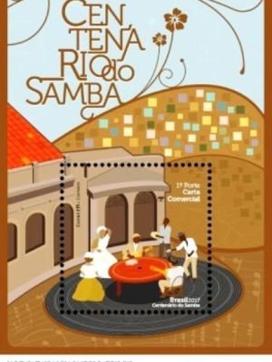 Bloco postal do Brasil de 2017 Centenário do Samba