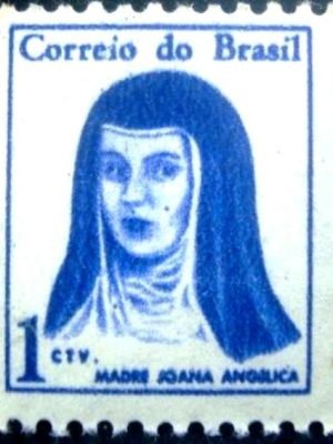 Selo postal do Brasil de 1967 Madre Joana Angélica Pinta