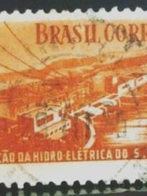 Selo postal comemorativo do Brasil de 1955 - C 356 U