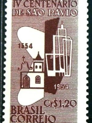 Selo postal Comemorativo do Brasil de 1954 - C 328 N
