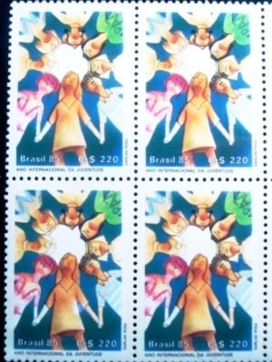 Quadra postal do Brasil de 1985 Ano da Juventude