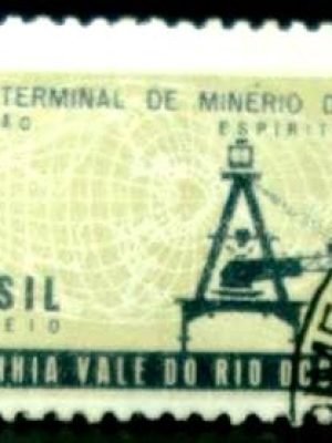 Selo postal do Brasil de 1966 Terminal de Tubarão - C 546 M1D