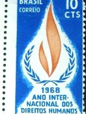 Selo postal do Brasil de 1968 Direitos Humanos - C 592 N