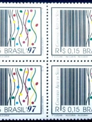 Quadra de selos postais do Brasil de 1997 Alegria Alegria
