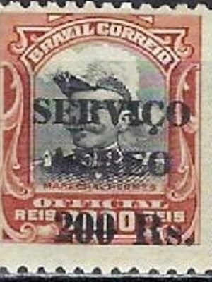 Selo postal de 1927 Hermes da Fonseca 200/2$