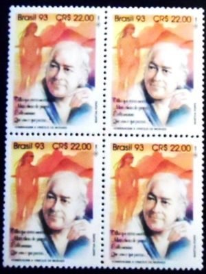 Quadra de selos do Brasil de 1993 Vinícius de Moraes