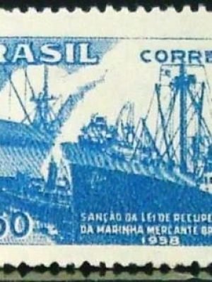 Selo postal do Brasil de 1958 Marinha Mercante - C 419 N