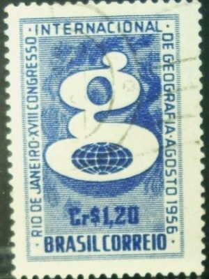 Selo postal comemorativo do Brasil de 1956 - C 374 U